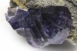 Purple Cube-Dodecahedron Fluorite on Sparkling Quartz - China #226150-1